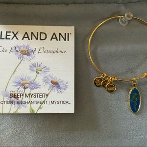 Deep Mystery Gold with Blue Charm Bracelet